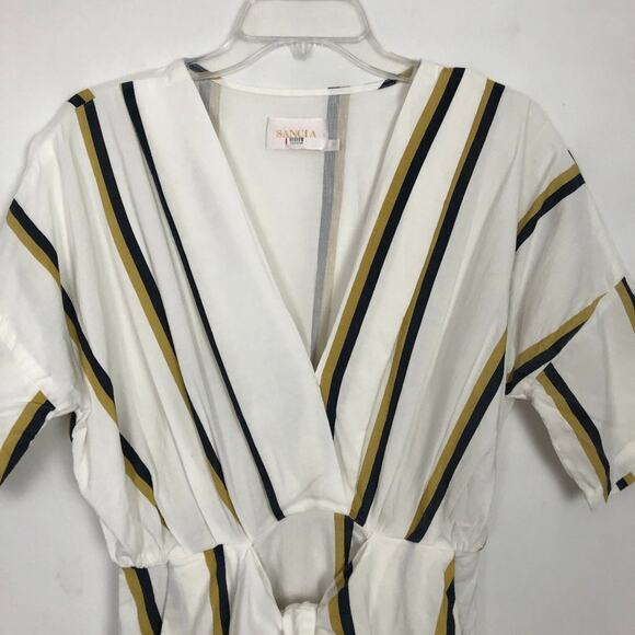 Sancia Anika Womens Dress Small Party Cocktail Midi Linen Blend Beach Lagenlook - Picture 4 of 14